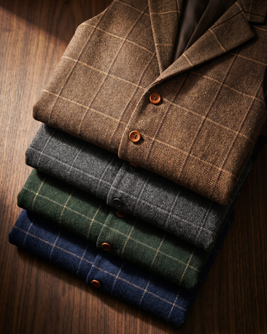 Tiziano Windowpane Lapel Vest