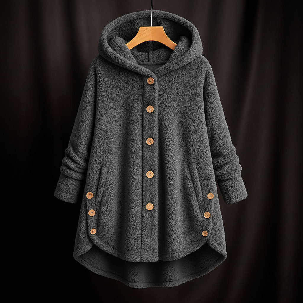 Elena Hooded Fleece Coat