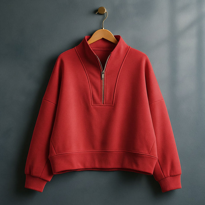 Lara Cropped Half-Zip