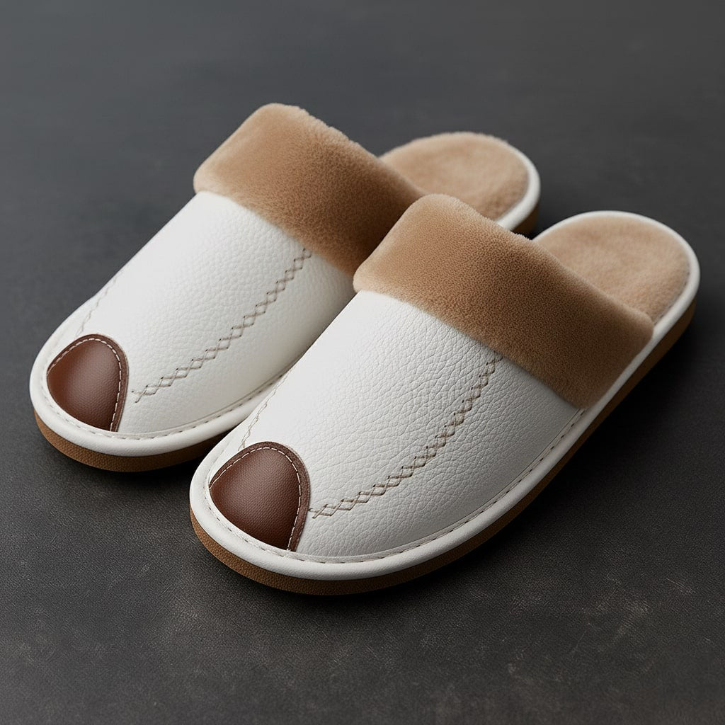 Fabian Leather House Slippers