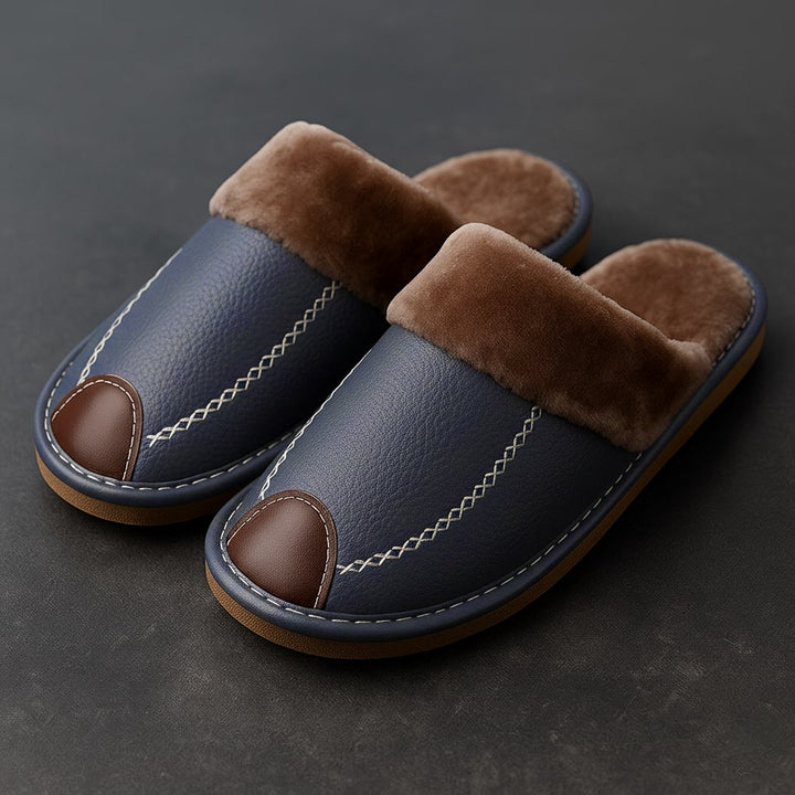 Fabian Leather House Slippers