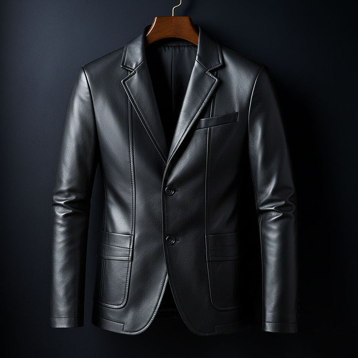 Vincenzo Leather Blazer