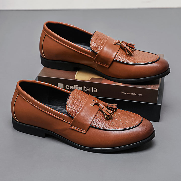 Alvaro Embossed Tassel Loafers
