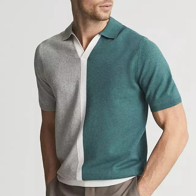 Massimo Two-Tone Cotton Polo