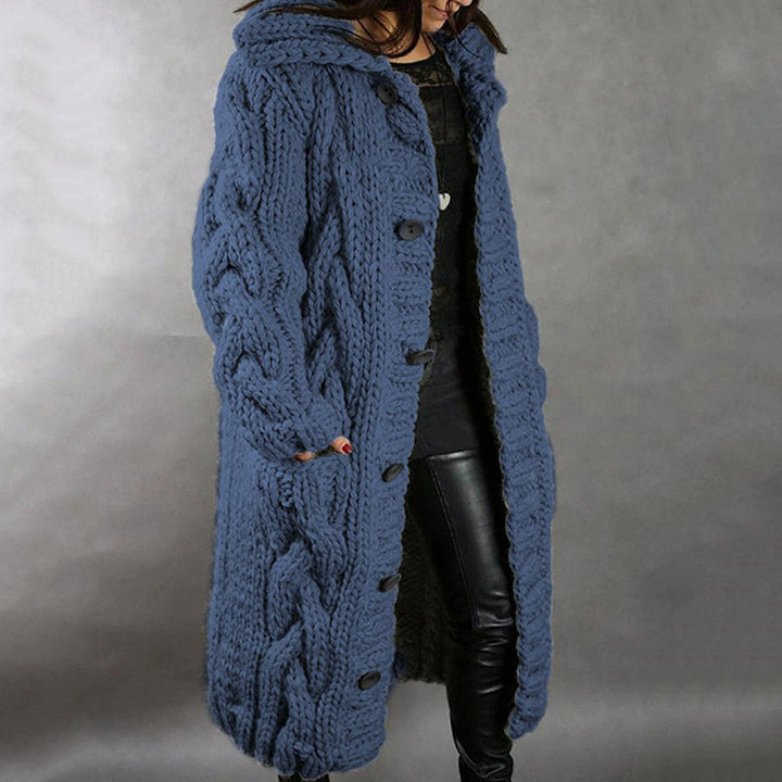 Marina Chunky Cable-Knit Coat