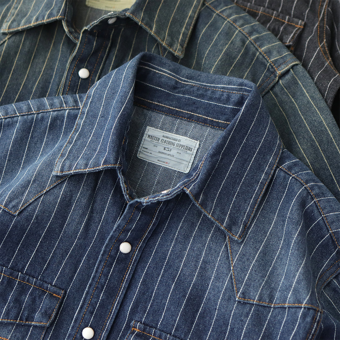 Leon Pinstripe Denim Shirt