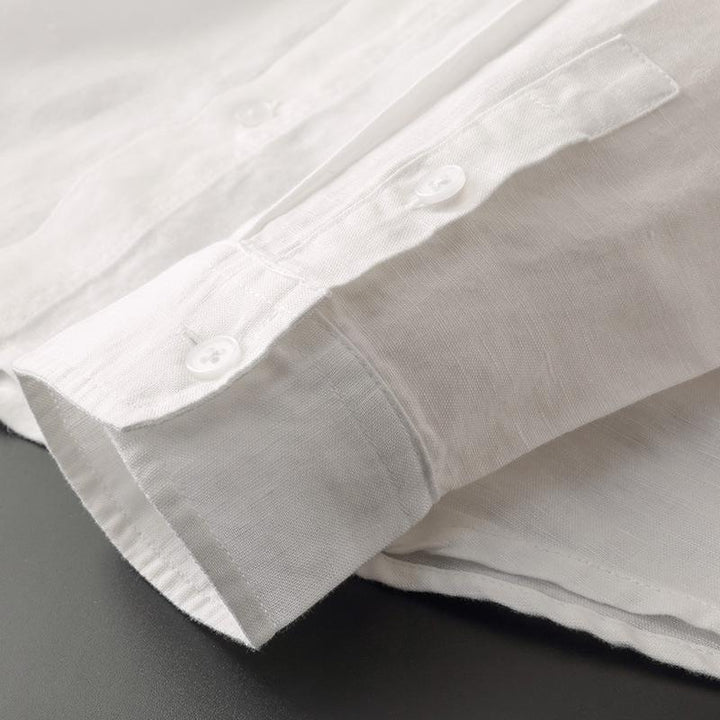 Nicolas Linen Hooded Shirt