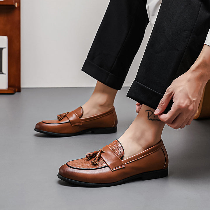 Alvaro Embossed Tassel Loafers