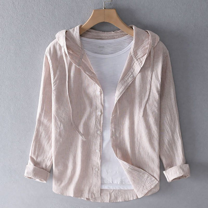 Nicolas Linen Hooded Shirt