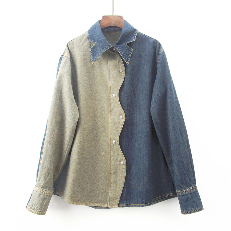 Clara Asymmetrical Denim Shirt