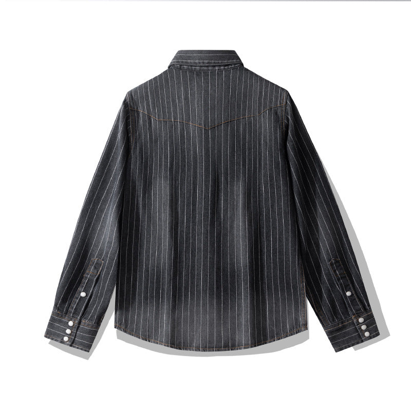 Leon Pinstripe Denim Shirt