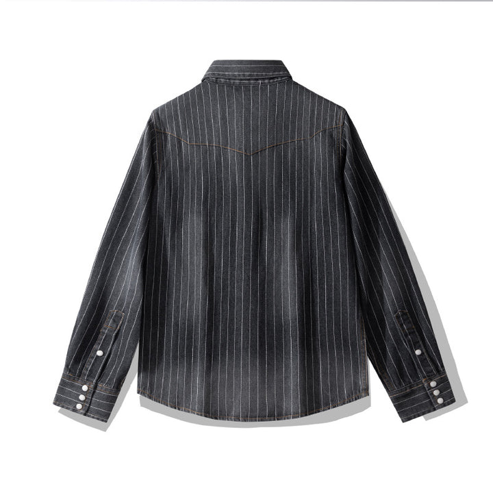 Leon Pinstripe Denim Shirt