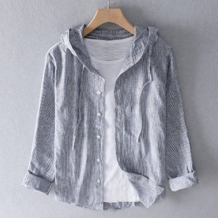 Nicolas Linen Hooded Shirt