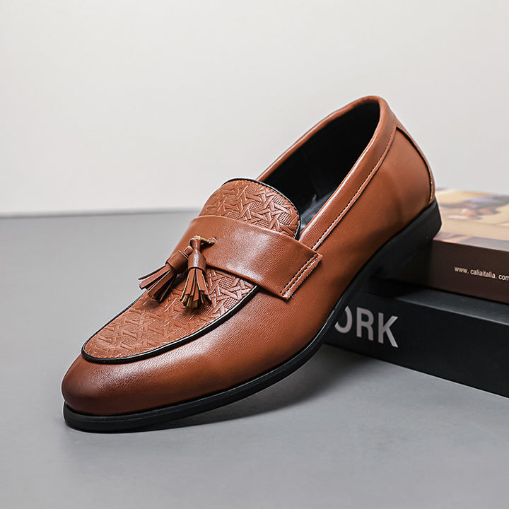 Alvaro Embossed Tassel Loafers