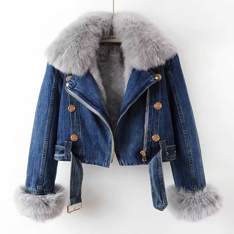 Sienna Faux Fur Denim Jacket