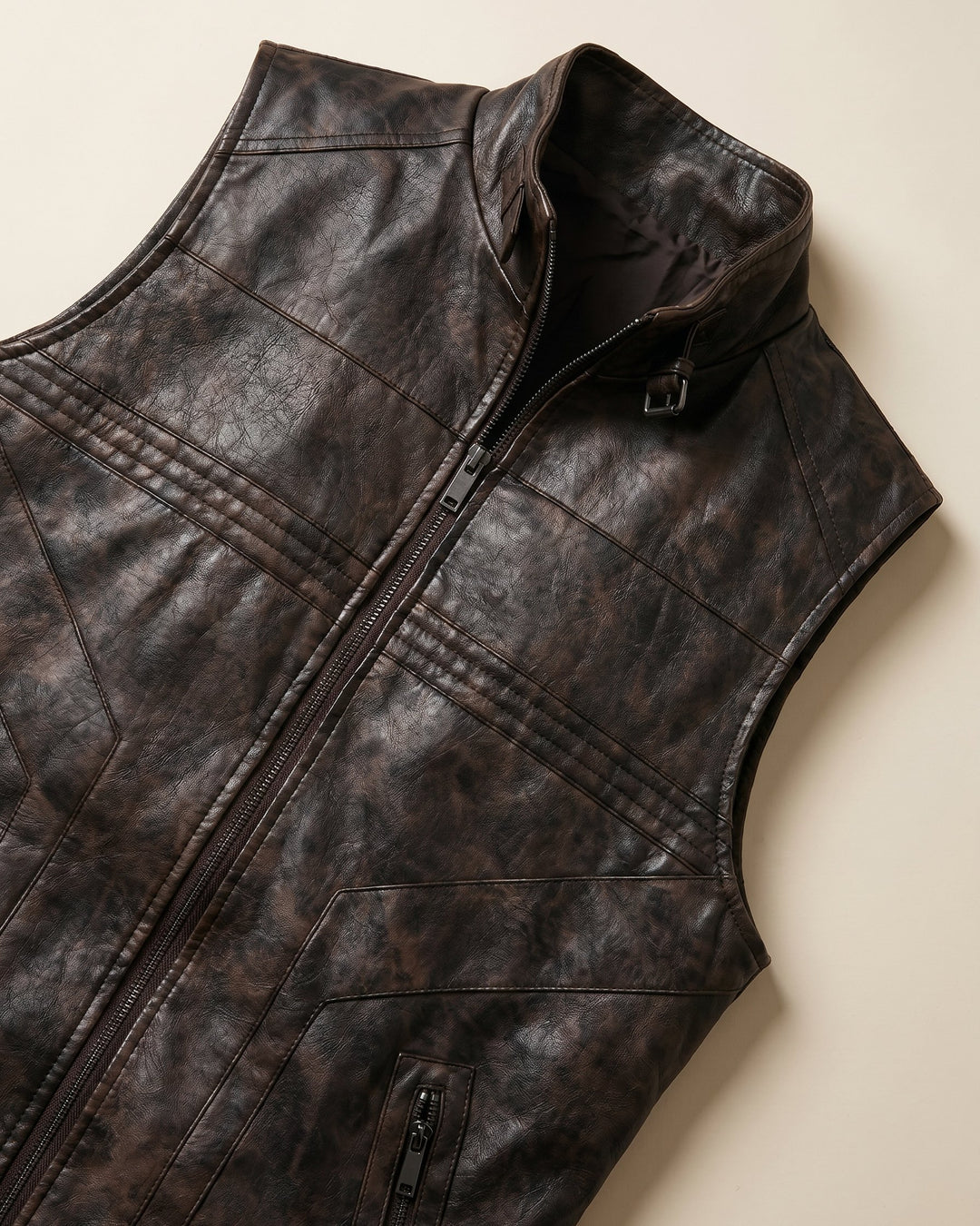 Vicente Faux Leather Vest