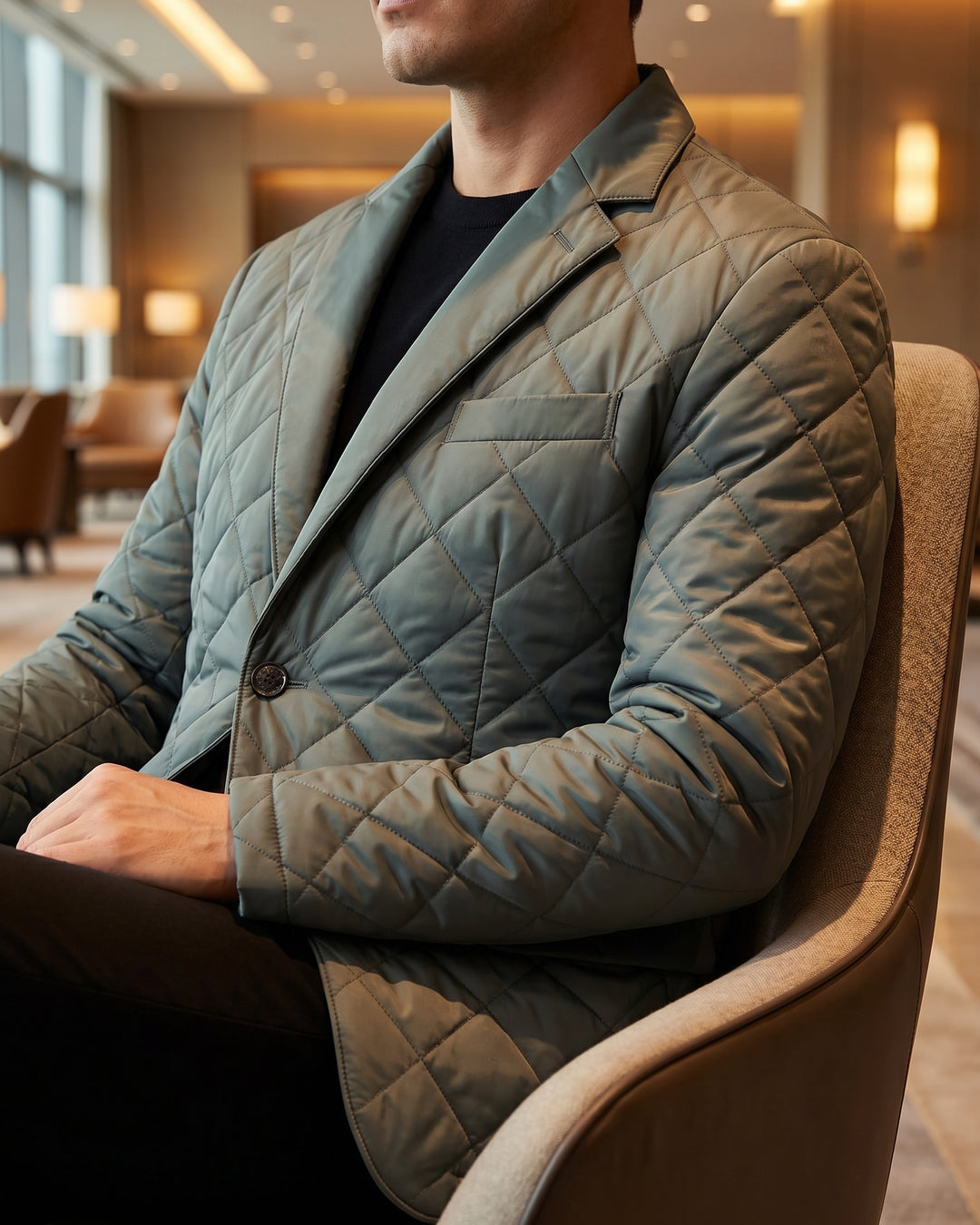 Dario Chenille Blend Quilted Jacket