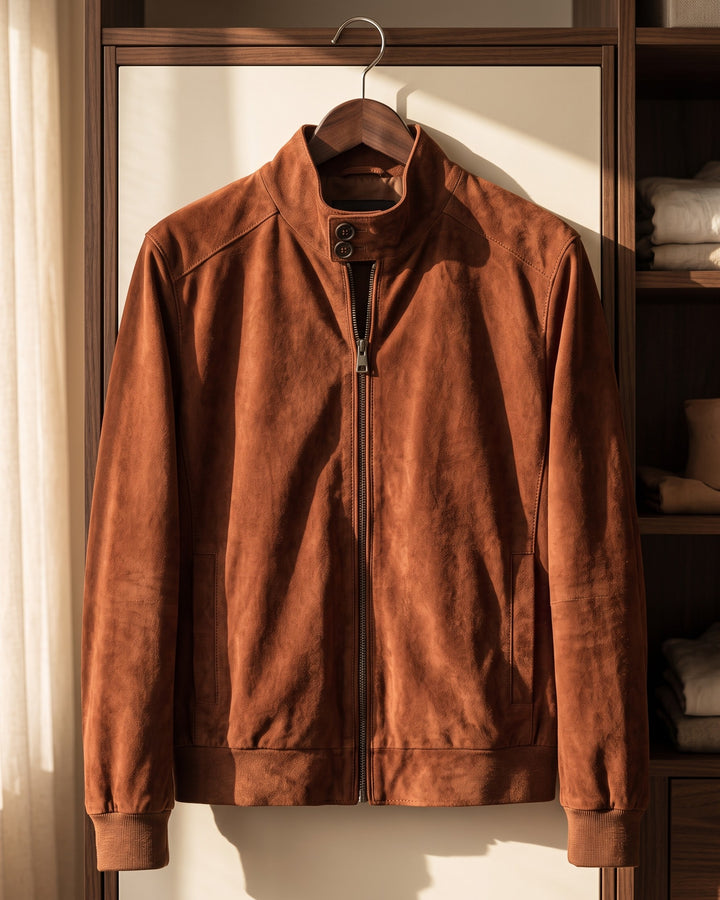 Carlo Suede Bomber Jacket