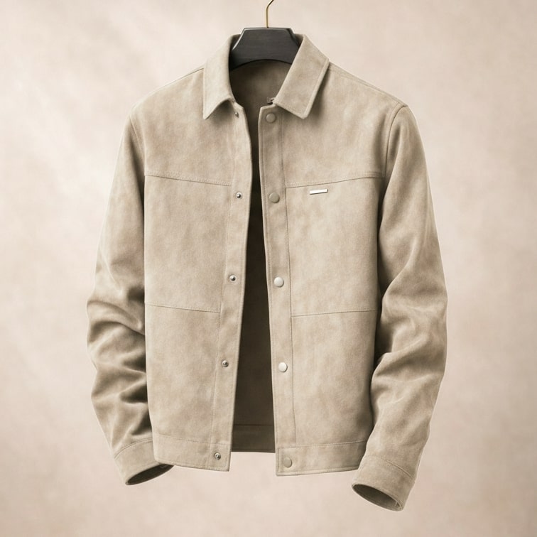 Marco Suede Texture Leather Jacket