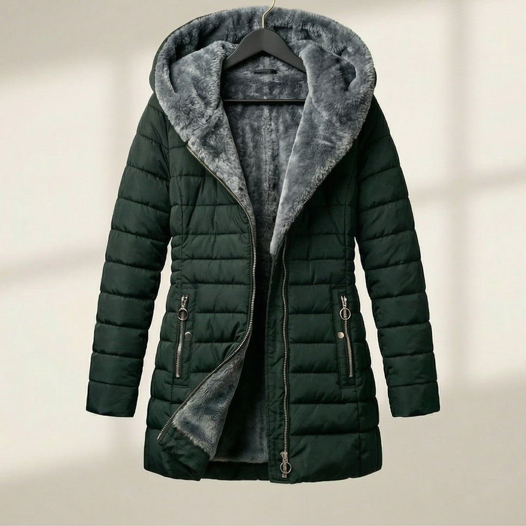 Caterina Hooded Quilted Coat