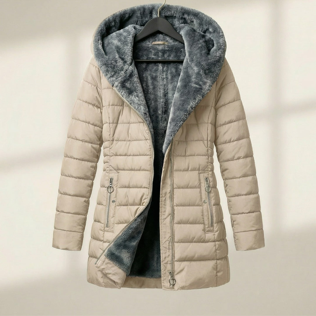 Caterina Hooded Quilted Coat