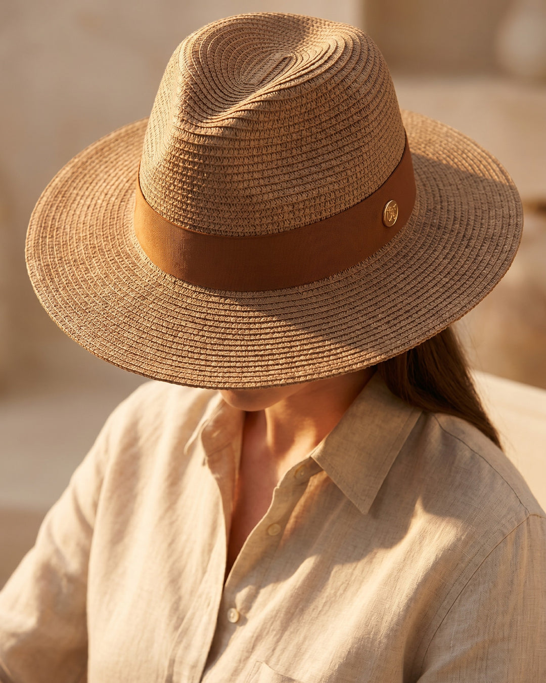 Giovanni Straw Wide-Brim Hat