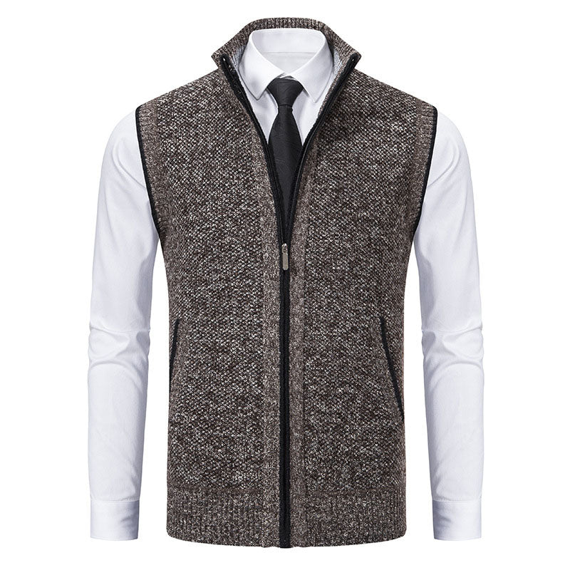 Enzo Knitted Zip Vest