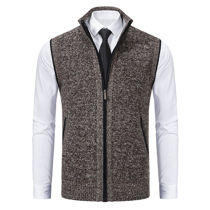 Enzo Knitted Zip Vest