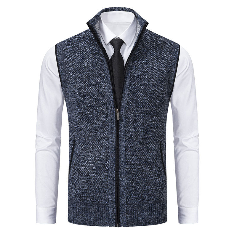 Enzo Knitted Zip Vest