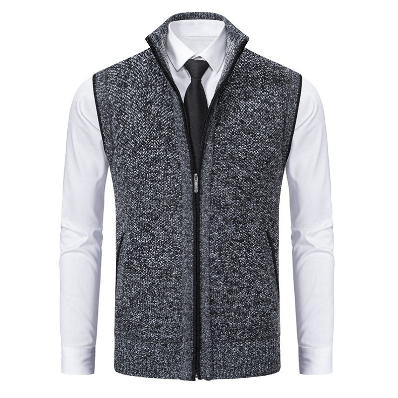 Enzo Knitted Zip Vest