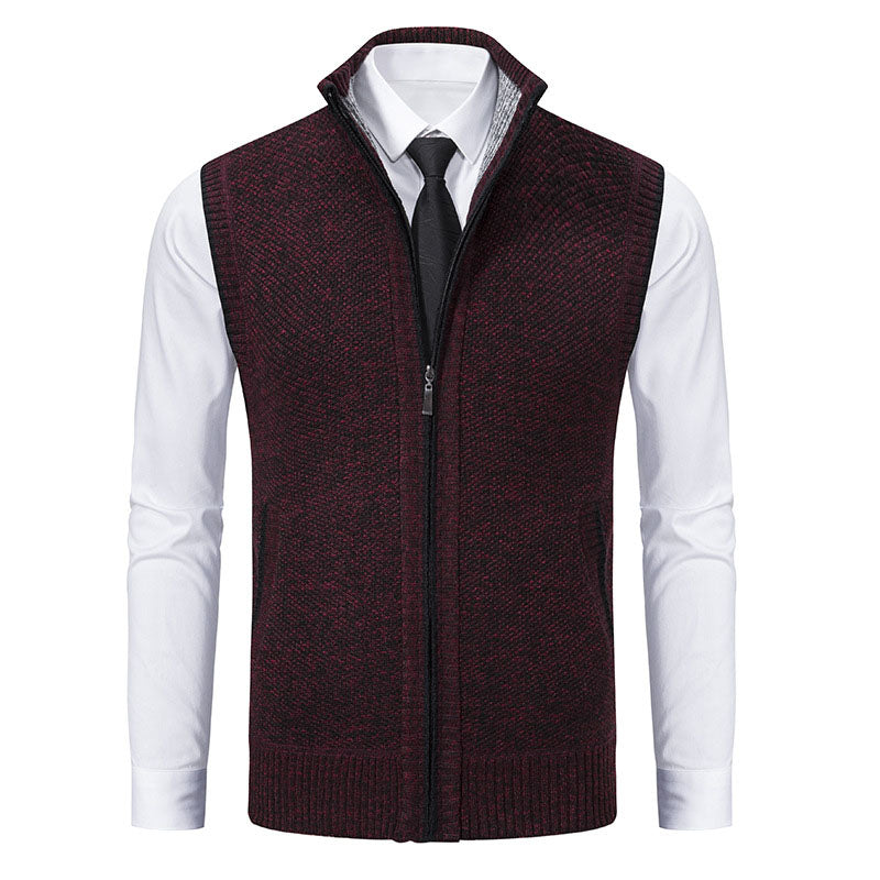 Enzo Knitted Zip Vest