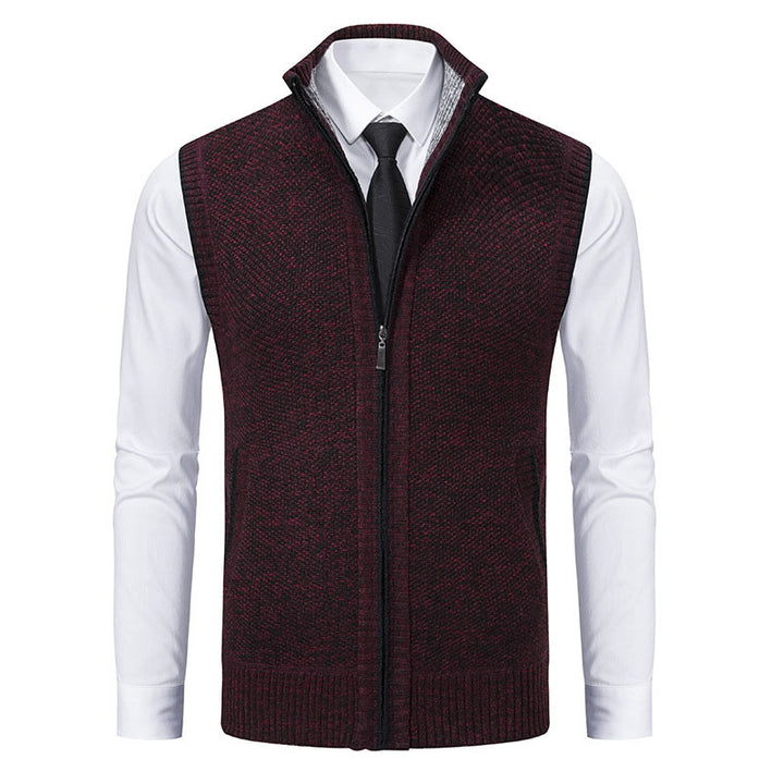 Enzo Knitted Zip Vest