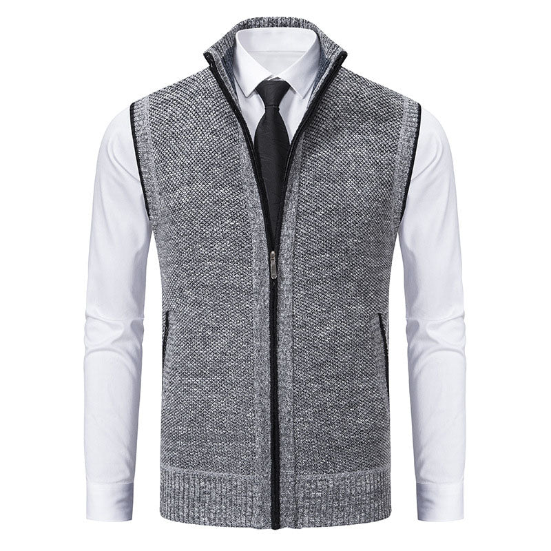 Enzo Knitted Zip Vest