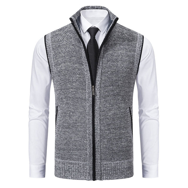 Enzo Knitted Zip Vest