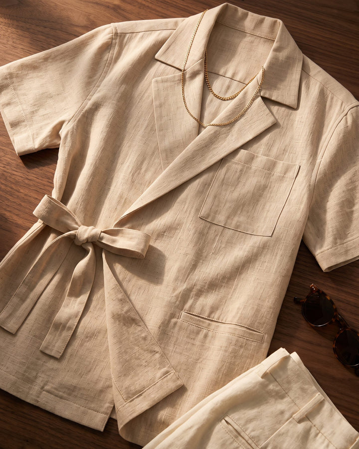 Massimo Linen Wrap Shirt
