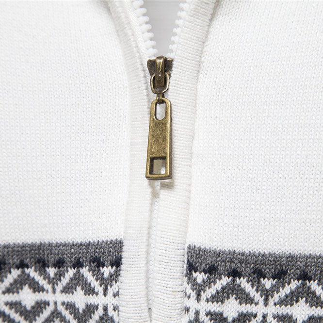 Leonardo Cotton Half-Zip Sweater