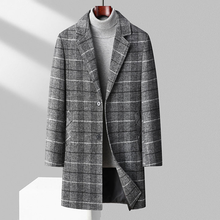 Marcello Plaid Overcoat