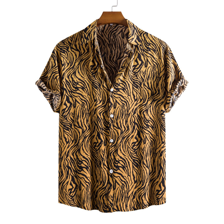 Claudio Tiger‑Print Camp Shirt