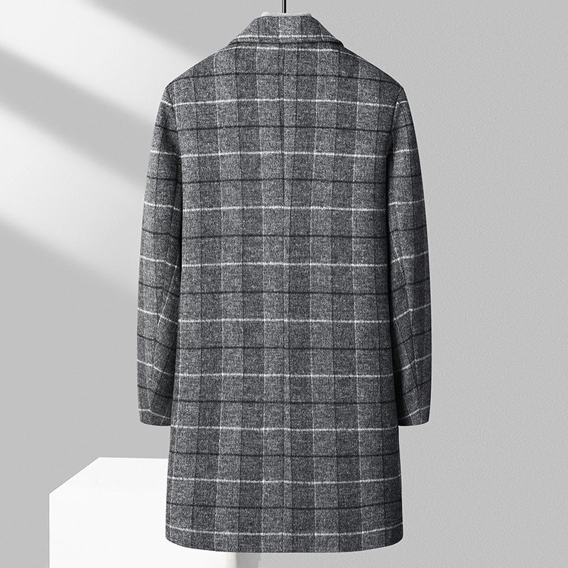 Marcello Plaid Overcoat