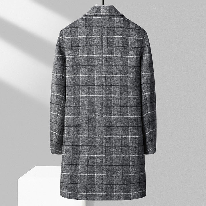 Marcello Plaid Overcoat