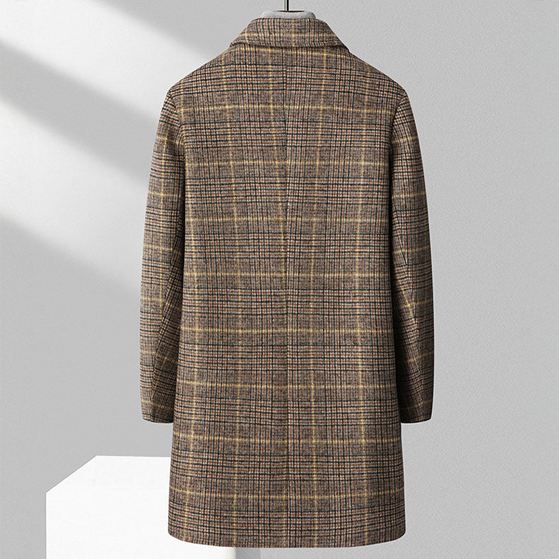 Marcello Plaid Overcoat