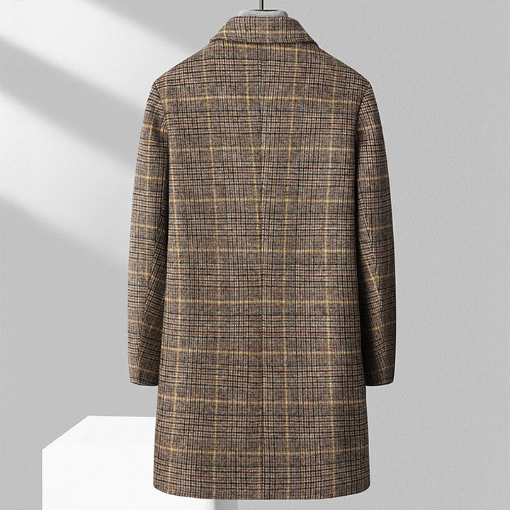 Marcello Plaid Overcoat
