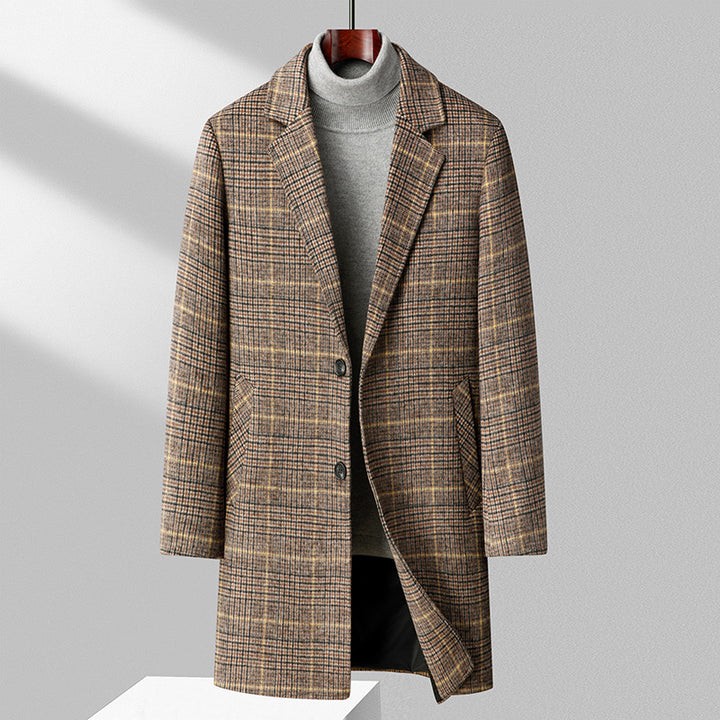 Marcello Plaid Overcoat