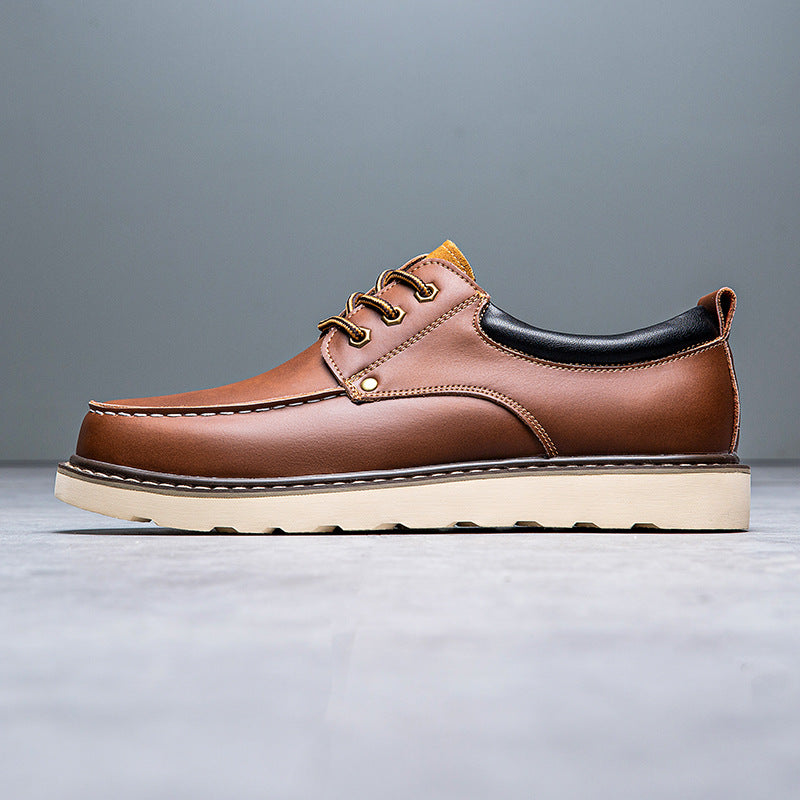 Ricardo Genuine Leather Moc-Toe Shoes