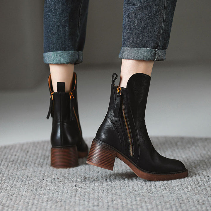 HARPER BLOCK HEEL BOOTS