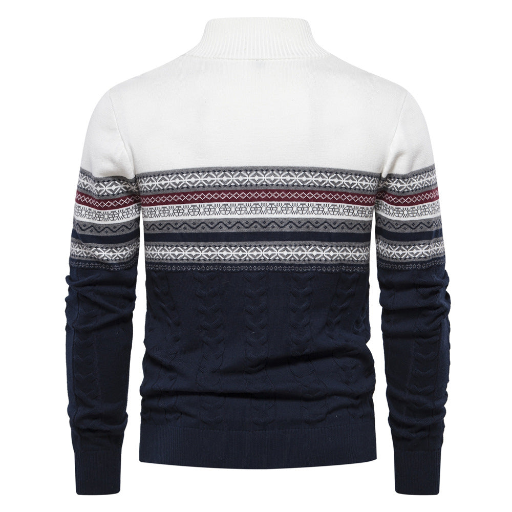 Leonardo Cotton Half-Zip Sweater