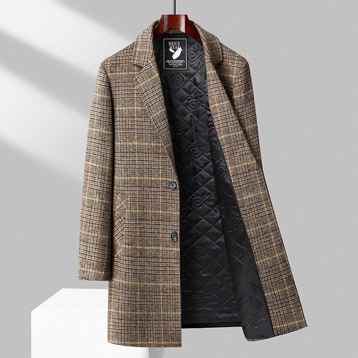 Marcello Plaid Overcoat