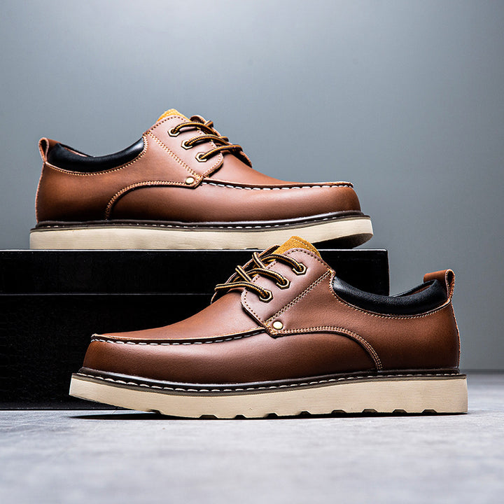 Ricardo Genuine Leather Moc-Toe Shoes