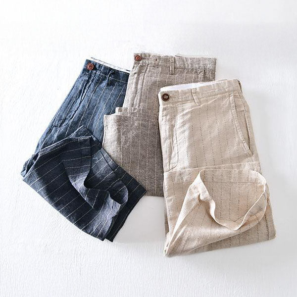 Alonso Striped Linen Shorts