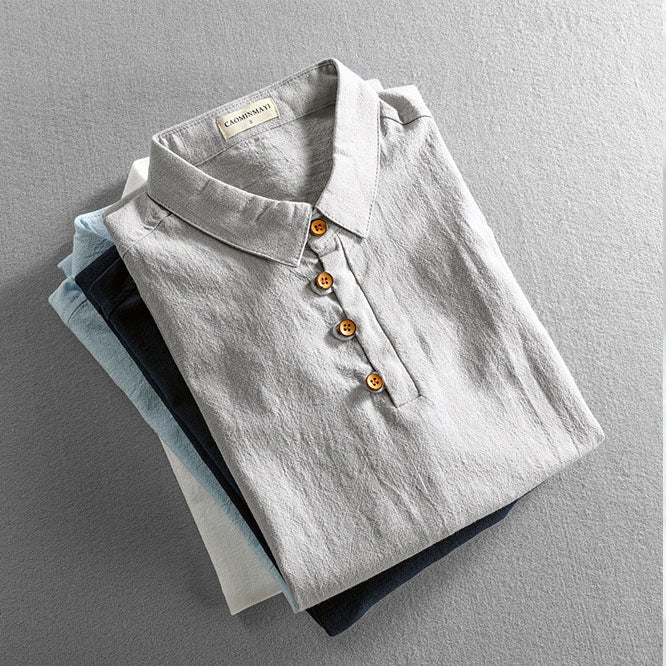 Alessio Linen Polo Shirt